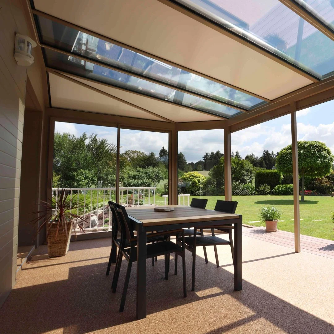 Pergola évolutive vitrée